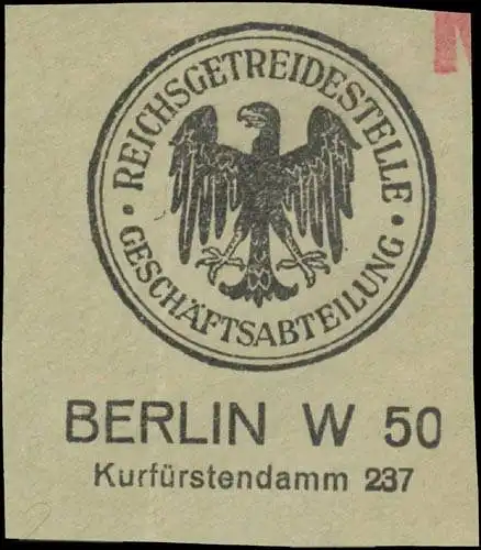 Reichsgetreidestelle GeschÃ¤ftsabteilung