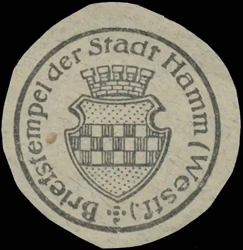 Briefstempel der Stadt Hamm/Westfalen