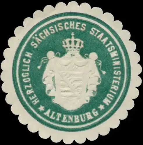 Herz. SÃ¤chs. Staatsministerium Altenburg