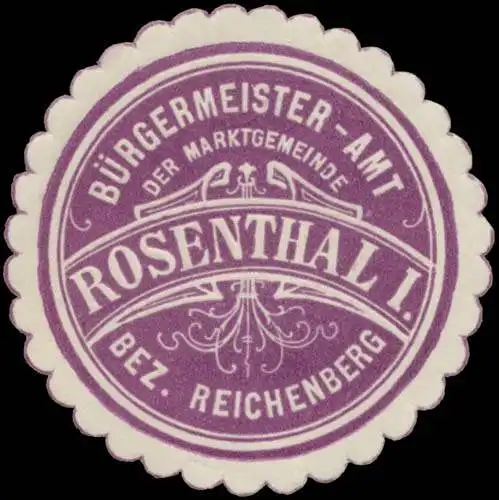 BÃ¼rgermeister-Amt Rosenthal I. Bez. Reichenberg