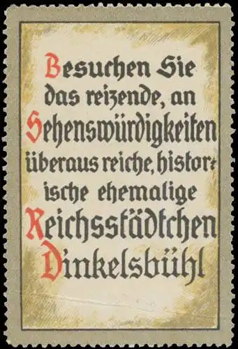 ReichsstÃ¤dtchen DinkelsbÃ¼hl