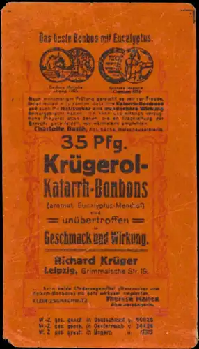 35 Pf. KrÃ¼gerol Katarrh-Bonbons