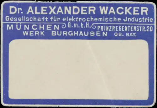 Gesellschaft fÃ¼r elektrochemische Industrie