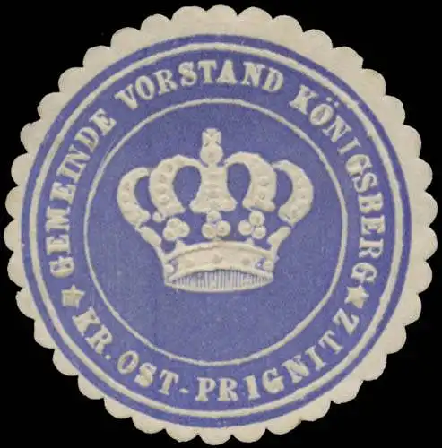 Gemeinde Vorstand KÃ¶nigsberg Kreis Ost-Prignitz