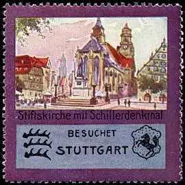 Stiftskirche mit Schillerdenkmal