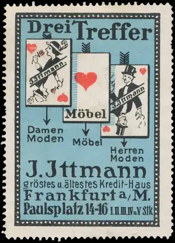 Drei Treffer: Damenmoden, MÃ¶bel, Herrenmoden