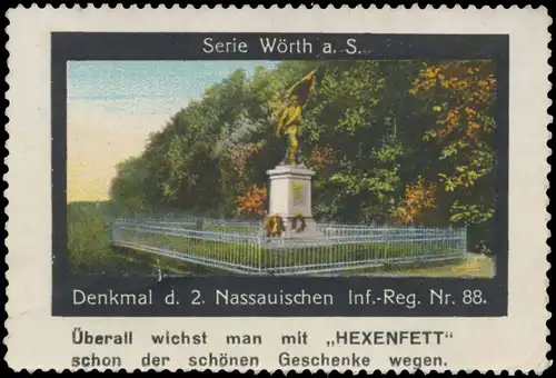 Denkmal d. 2. Nassauischen Infanterie Regiment Nr. 88 in WÃ¶rth a.S