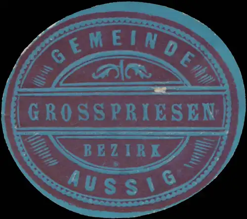 Gemeinde Grosspriesen Bezirk Aussig