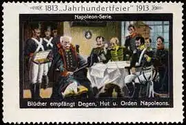 BlÃ¼cher empfÃ¤ngt Degen, Hut und Orden Napoleons