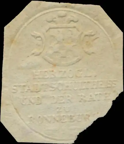 Herzogl. Stadtschultheiss und der Rath zu Ronneburg