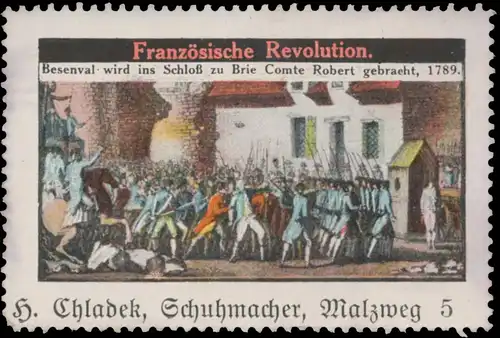 1789 Besenval wird ins Schloà zu Brie Comte Robert gebracht