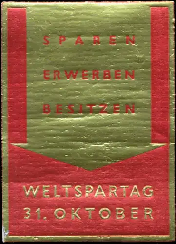 Weltspartag 31. Oktober