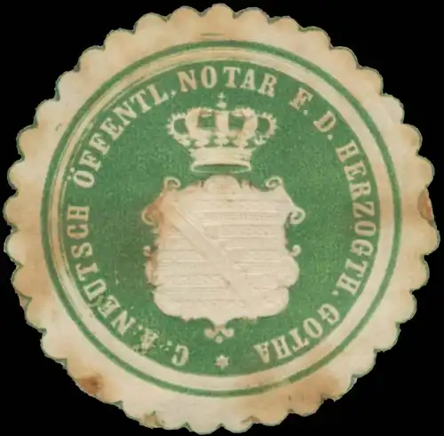 C. A. Neutsch Ã¶ffentl. Notar f. d. Herzogth. Gotha