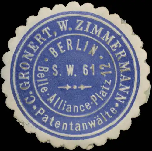 PatentanwÃ¤lte C. Gronert, W. Zimmermann