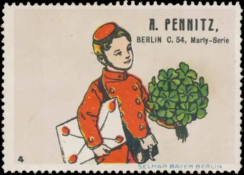 BrieftrÃ¤ger mit BlumenstrauÃ