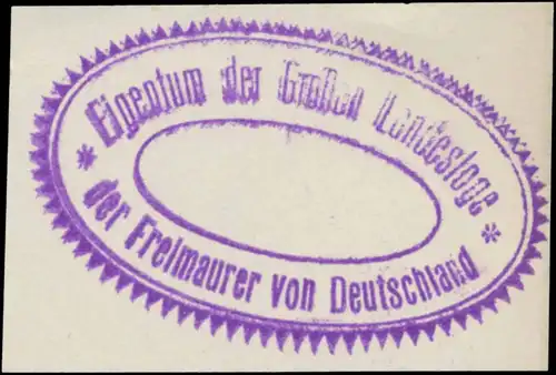 Eigentum der GroÃen Landesloge der Freimaurer von Deutschland