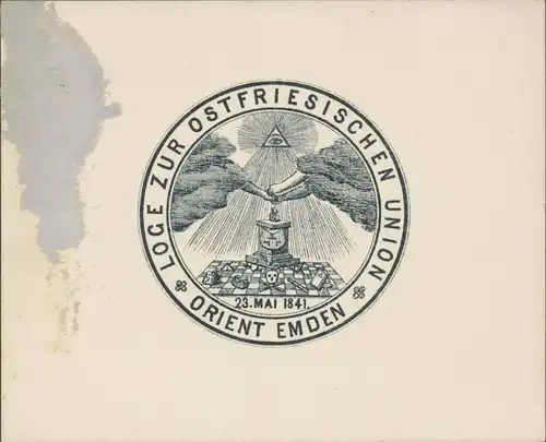 Karte der Loge zur Ostfriesischen Union