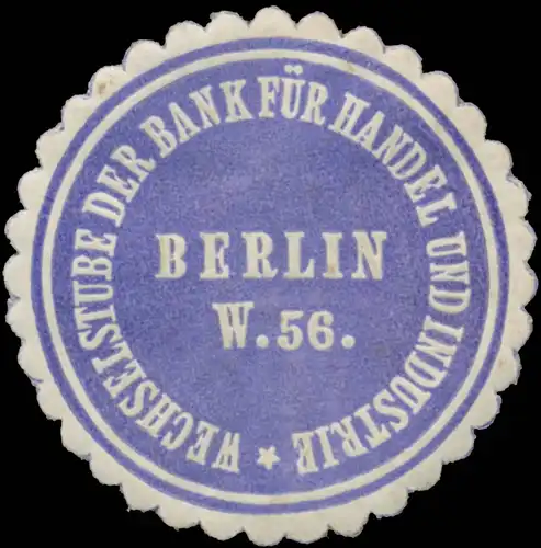 Wechselstube der Bank fÃ¼r Handel und Industrie