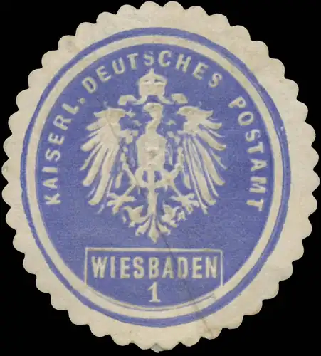 K. Deutsches Postamt Wiesbaden 1