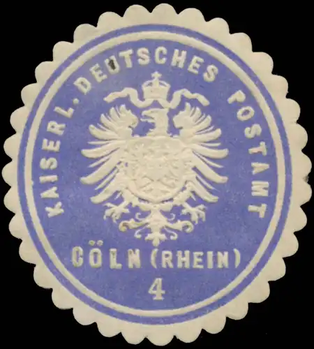 K. Deutsches Postamt KÃ¶ln/Rhein 4