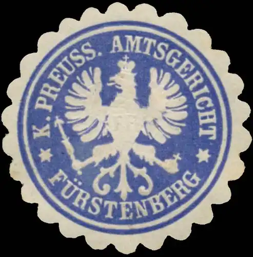 K.Pr. Amtsgericht FÃ¼rstenberg