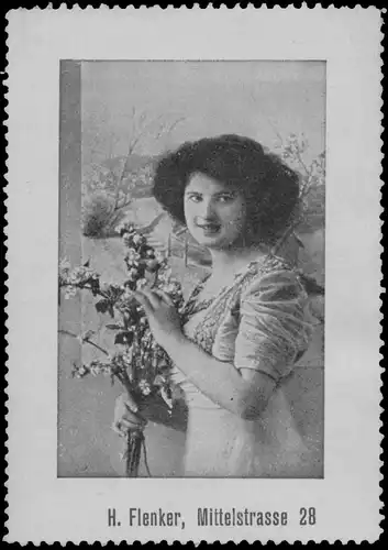 Frau mit BlumenstrauÃ