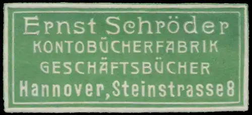 KontobÃ¼cherfabrik Ernst SchrÃ¶der