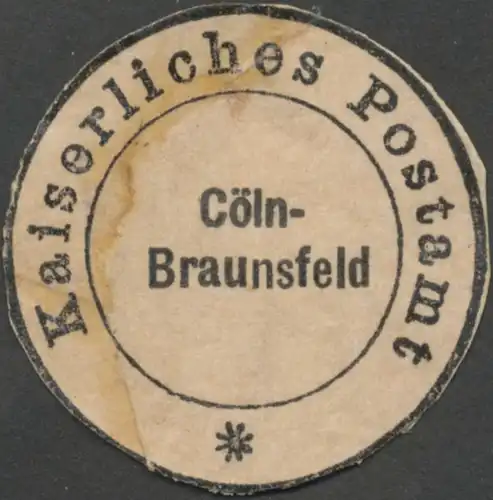 K. Postamt KÃ¶ln-Braunsfeld