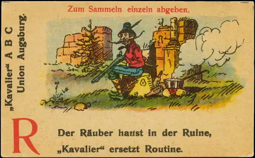 Der RÃ¤uber haust in der Ruine, Kavalier ersetzt Routine