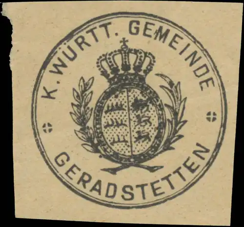 K. WÃ¼rtt. Gemeinde Geradstetten