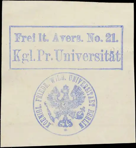 K. Friedrich Wilhelm UniversitÃ¤t Berlin