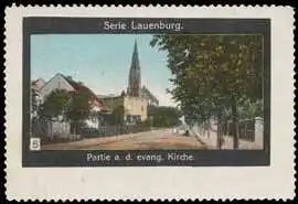 Partie an der evang. Kirche Lauenburg