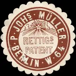 P. Johs. MÃ¼ller - Berlin - Rettigs Patent