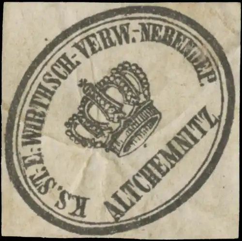 K.S. St. Eisenbahn-Wirthsch.-Verwaltung Nebendep. Altchemnitz