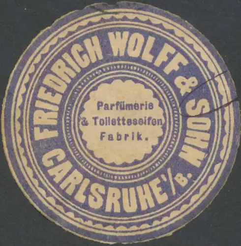 ParfÃ¼merie & Toiletteseifen-Fabrik Friedrich Wolff & Sohn