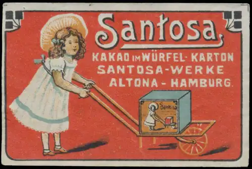 Santosa Kakao in WÃ¼rfel-Karton