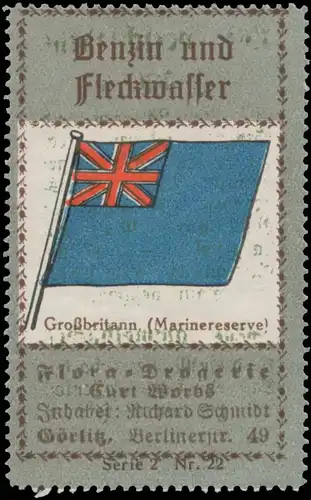 Marinereserve Flagge GroÃbritannien