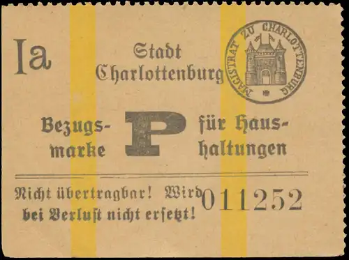 Bezugsmarke P fÃ¼r Haushaltungen