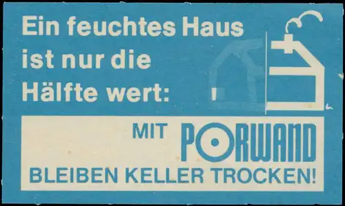 Mit Porwand bleiben Keller trocken!