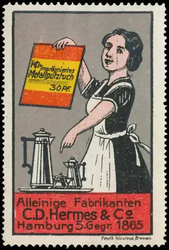imprÃ¤gniertes Metallputztuch