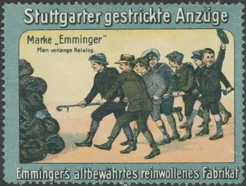 7 Schwaben Stuttgarter gestrickte AnzÃ¼ge Marke Emminger