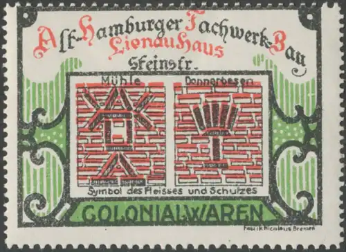 Alt Hamburger Fachwerkbau - Colonialwaren