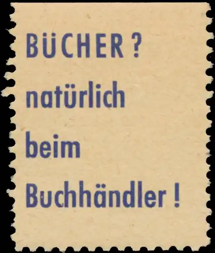 BÃ¼cher? NatÃ¼rlich beim BuchhÃ¤ndler!