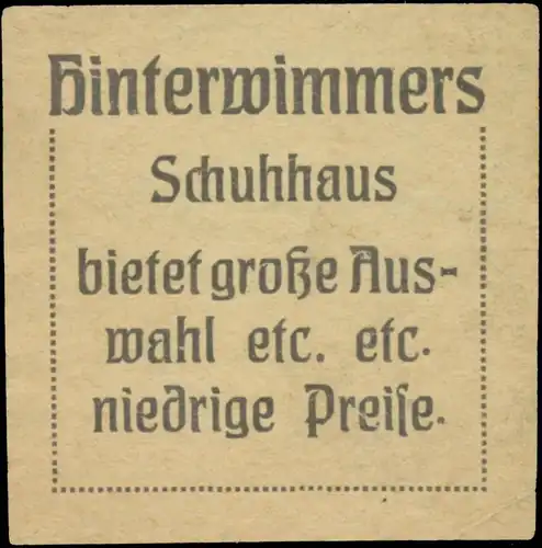 Hinterwimmers Schuhhaus