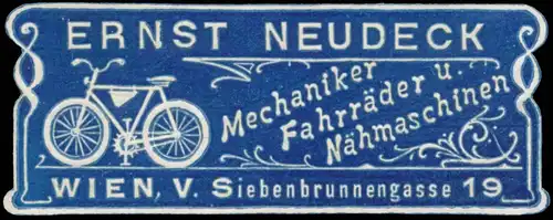 Ernst Neudeck Mechaniker fÃ¼r FahrrÃ¤der