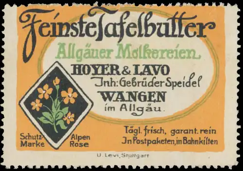 Feinste Tafelbutter Alpenrose