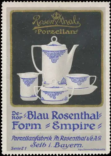 Dekor Blau Rosenthal Form Empire