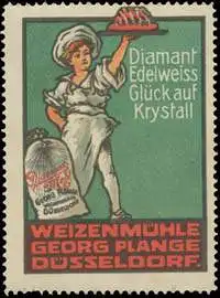 Diamant Mehl Edelweiss Glück auf Krystall