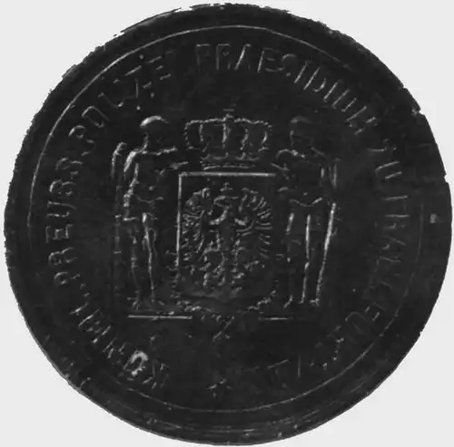 K.Pr. Polizei Praesidium zu Frankfurt/M