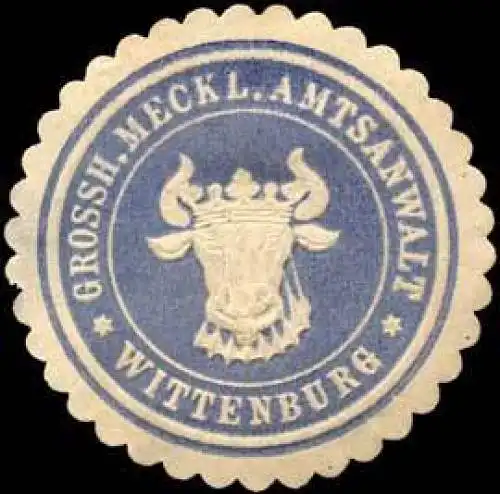 Grossherzoglich Mecklenburgische Amtsanwalt - Wittenburg